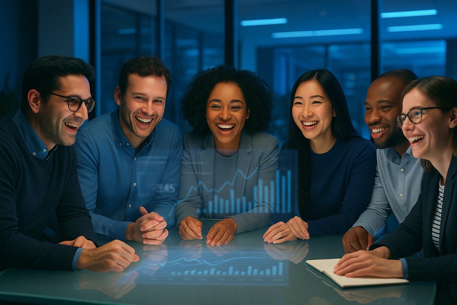 Collage showing Boston skyline and diverse AI professionals